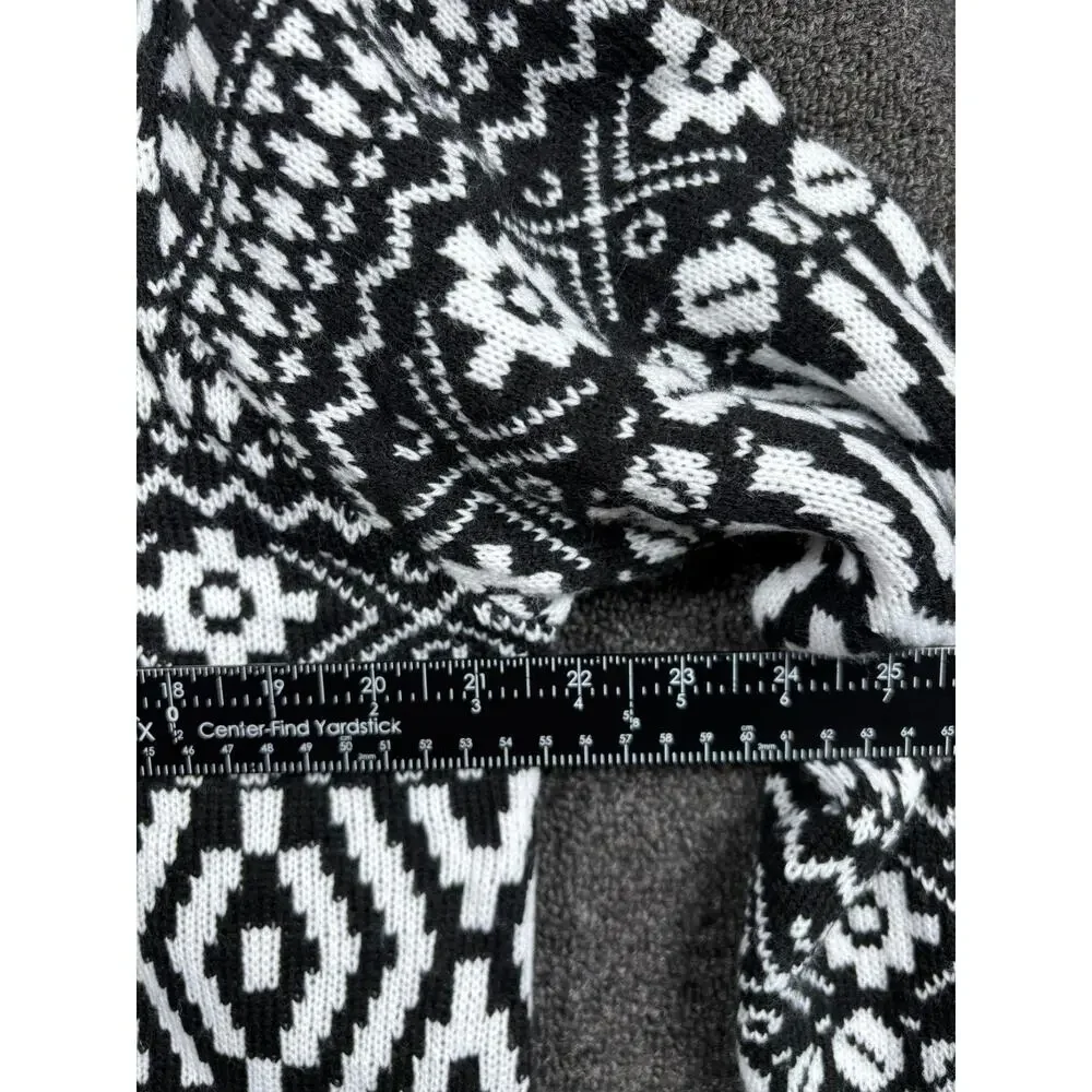 Holiday Time Sweater Mens Large Black White Llama Sunglasses Ugly Christmas